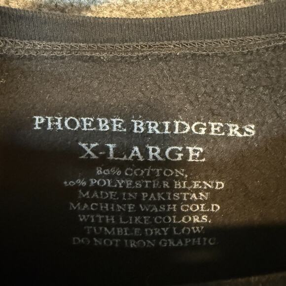 Phoebe Bridgers Sweater Adult XL Black Fleece Crewneck Sweatshirt Goth Indie - Picture 7 of 9